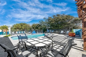 2nd level Pool area seating