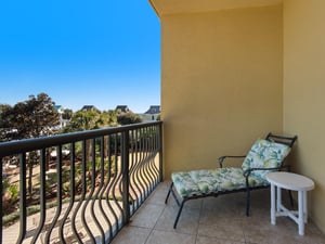 Private Balcony with Comfortable Seating and Peekaboo View of the Gulf