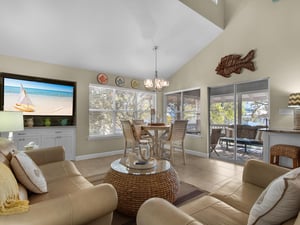 Living Area Opens to Private Screened Porch