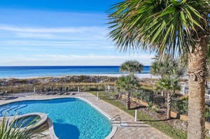 Overlook the Pool and Gulf from Your Private Balcony