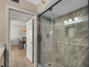 Spacious WalkIn Shower in Primary Bathroom