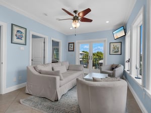 Living Area on 3rd Floor with TV