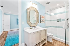 1st Floor Bathroom off King Room and Game Room