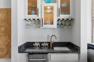 Wet Bar with Stand Alone Ice Maker