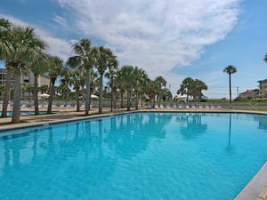 Complex pool area