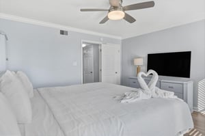 Bedroom 1 on 2nd Floor with King Bed  Flat Screen