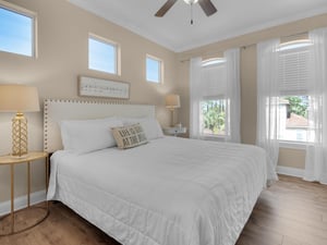 3rd Floor Bedroom 4 with king Bed and Balcony Access