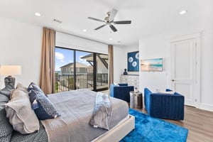 Bedroom 1 on 3rd Floor with King Bed and Flat Screen TV