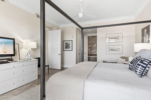 Bedroom 1 with King Bed and Flat Screen TV