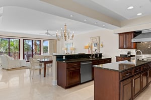 Kitchen Open to Living and Dining Area
