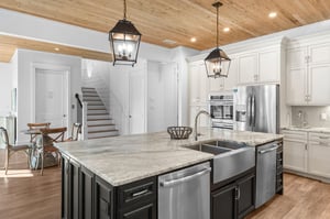 Kitchen Island with 2 Dishwashers