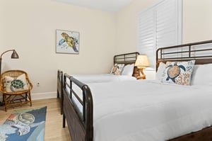 Bedroom 4 on 1st Floor with 2 Double Beds