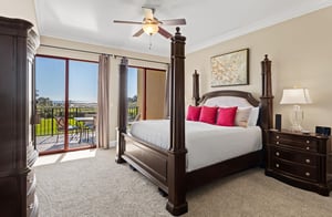 Bedroom 1 with King Bed and Balcony Access