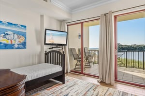 Twin Bed 1 Inside Bedroom 1 with Balcony Access