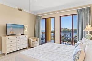 Bedroom 1 with Gorgeous Gulf and Lake View