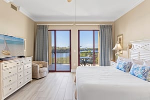 Bedroom 1 with King Bed and Flat Screen TV