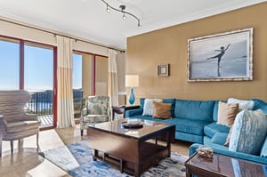 Living Area with Access to Private Balcony