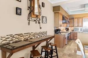 Additional Bar Height Seating off Dining Area on 1st Floor