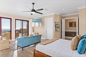 Bedroom 1 on 2nd Floor with King Bed and Sitting Area