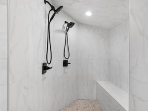 Beautiful Walkin Shower in Primary Bathroom