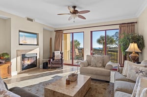 Living Area with Access to Private Balcony