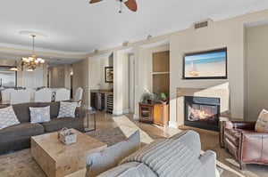 Living Room with Plenty of Seating and Flat Screen TV