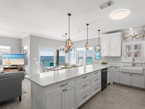 First Floor Kitchen Prep Space Can Accomodate More Than One Cook