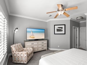 Bedroom 1 with Large Screen TV on 2nd Floor