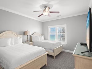 Bedroom 3 with Two Full Beds on First Floor