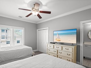 Bedroom 3 with Large Screen TV located on First Floor