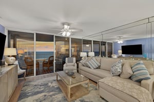 Relax on the Spacious Couch and take in the Sunset