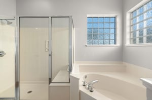 Bathroom 1 with Walk In Shower and Soaking Tub