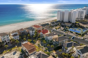 Stunning beachfront location with pristine white sand and crystalclear waters just steps from these coastal vacation homes.