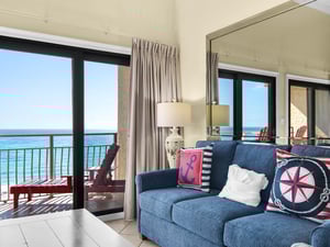 Living Room with access to the Private Gulf front balcony