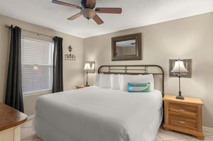 Bedroom 1 with a King Bed and Ceiling Fan