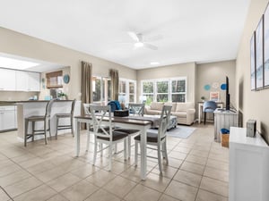 Relax in your bright openplan space where kitchen, dining, and living areas flow seamlessly together for effortless entertaining.