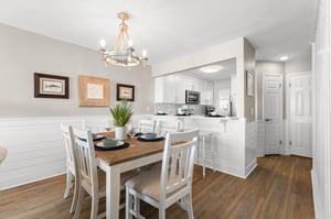 Dining area open to Kitchen with additional bar seating