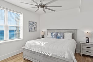 Soft linens and natural light filtering through the blinds, so relaxing.