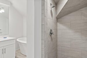 Indulge in your private spalike retreat with a rainfall shower.