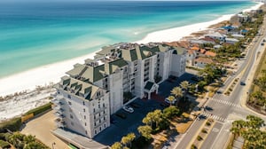 This Beachfront resort features ample parking and tropical landscaping.