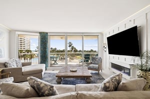 Open Living room with private balcony