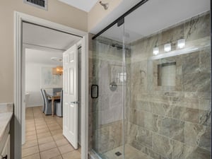 Spacious WalkIn Shower in Bathroom 1