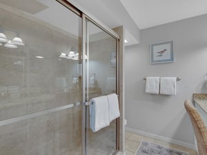 Walk in Shower in Bathroom 1