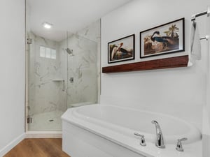Separate Shower and Soaking Tub in Bathroom 1