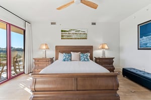 Bedroom 1 with King Bed and Access to Private Balcony