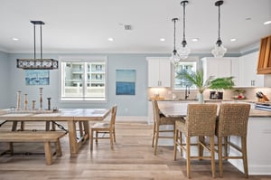 Large Dining Table and Bar Seating