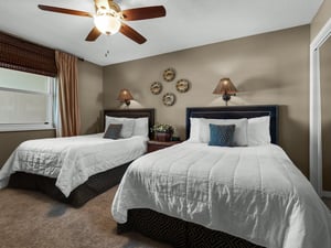 Bedroom 2 with 2 Double Beds