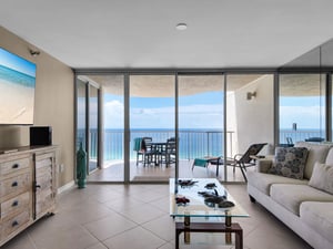 Living Area with Private Balcony