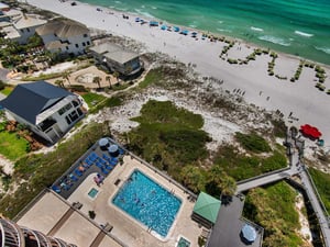 View of Pool from Private Balcony