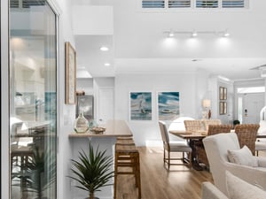 Open Living and Dining Area